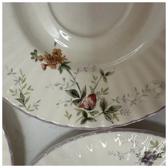 MIKASA Park Lane, Saucer set of 3, Classic Elegance Multicolor Flowers Discon't - Picture 12 of 13